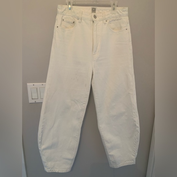 Toteme Off White Barrel Leg Jeans size 26 - Picture 5 of 10